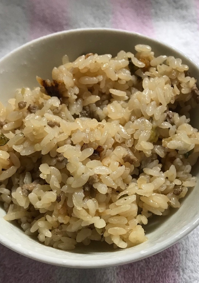 簡単！残り物でひき肉の炊き込みご飯♫-レシピのメイン写真