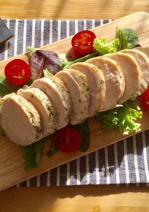 放置で簡単！ジューシーサラダチキン♡-レシピのメイン写真