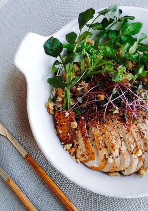 ハニーマスタードチキンのオートミール丼-レシピのメイン写真