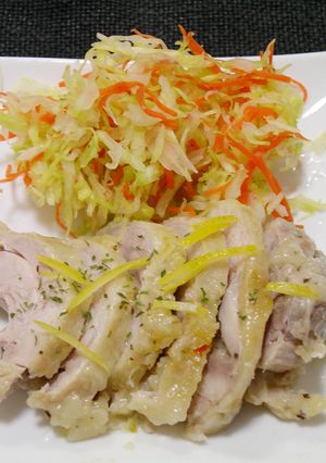 レンジde簡単★ チキンのレモン蒸し★-レシピのメイン写真