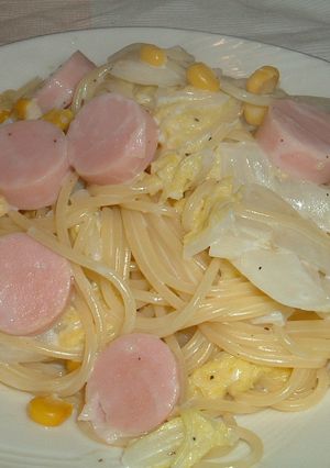 魚肉ソーセージと白菜のクリームパスタ-レシピのメイン写真