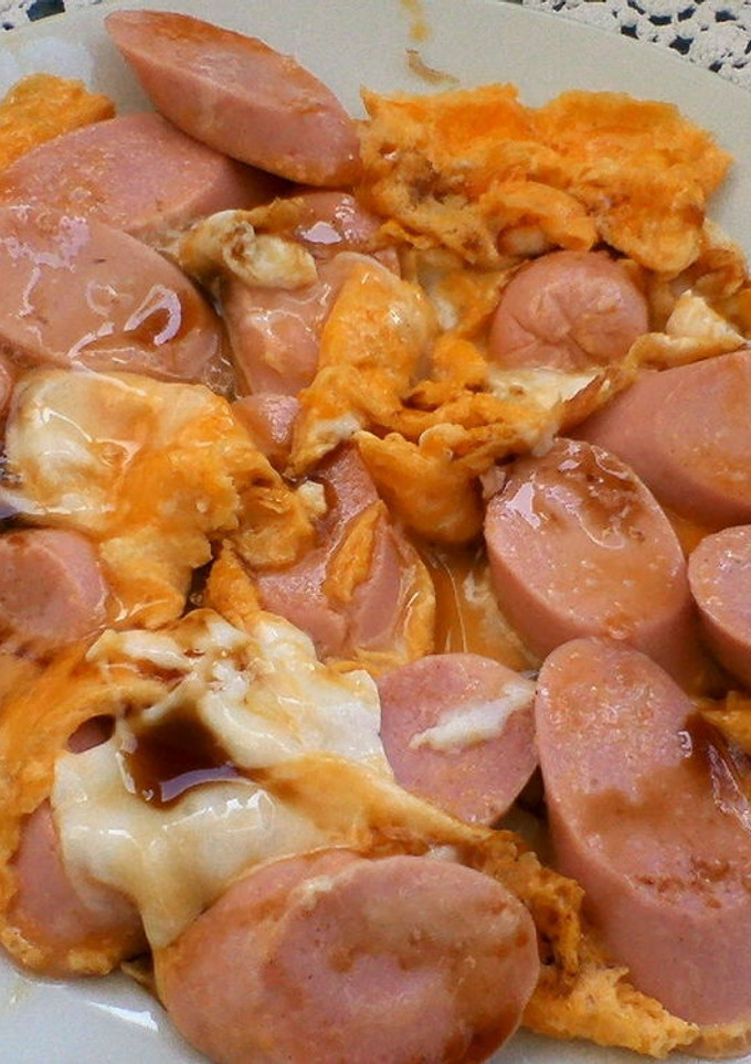 朝食に♪簡単お魚ソーセージの卵とじ-レシピのメイン写真