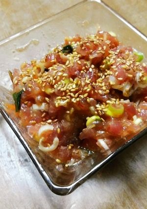 ＊キムチの余りタレでマグロのたたき和え＊-レシピのメイン写真
