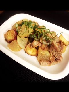 大根とさつまいもと豚肉の味噌煮込み炒め-レシピのメイン写真