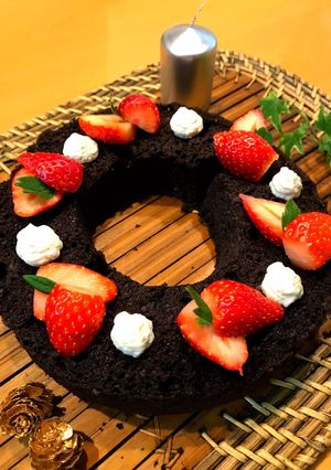 クリスマスリースケーキ-レシピのメイン写真