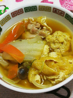 手作りカレー肉団子の鍋風ス~プ。-レシピのメイン写真