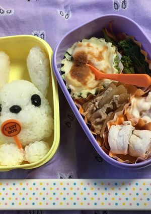 なんか面長なうさぎさん弁当-レシピのメイン写真