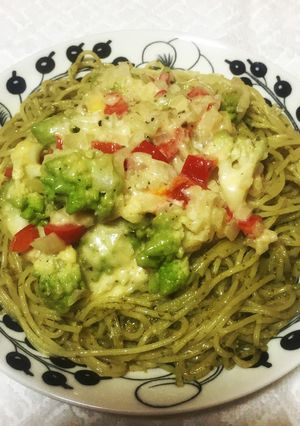 野菜とチーズソースのバジルパスタ-レシピのメイン写真