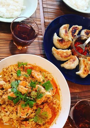 【褒められ料理】タイ風海老と卵のカレー-レシピのメイン写真