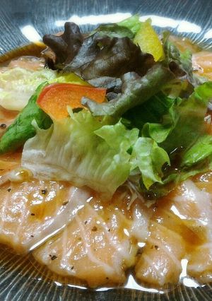 身近な調味料で♪和風サーモンカルパッチョ-レシピのメイン写真