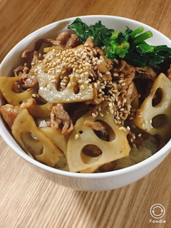豚肉レンコン丼-レシピのメイン写真