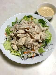レンジで簡単♪冷凍ささみで棒棒鶏♪-レシピのメイン写真