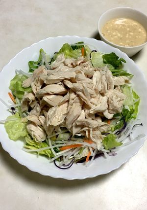 レンジで簡単♪冷凍ささみで棒棒鶏♪-レシピのメイン写真