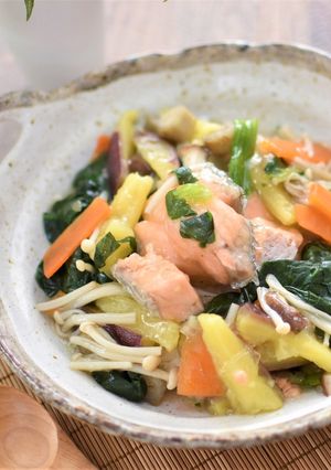 鮭と秋野菜のあんかけ丼☆-レシピのメイン写真