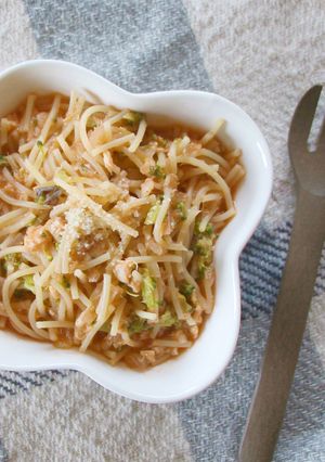 【離乳食後期】魚のトマトスープパスタ-レシピのメイン写真