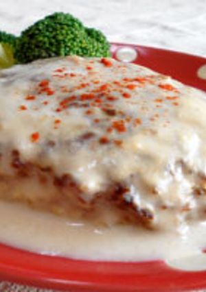 ホワイトソースハンバーグ-レシピのメイン写真