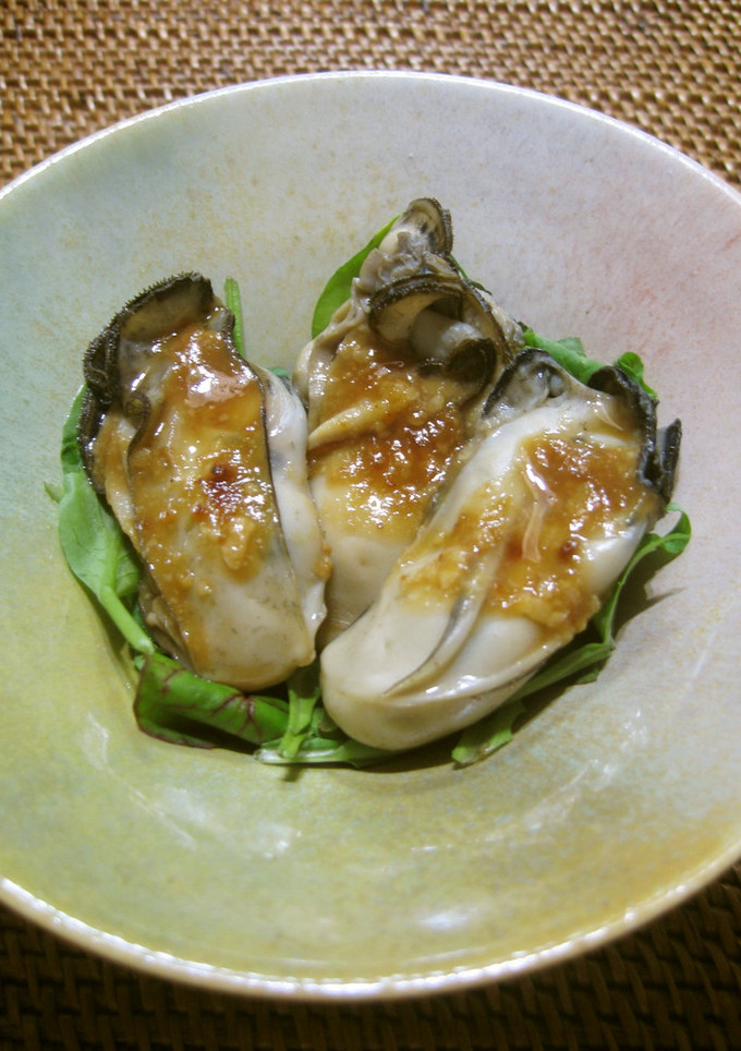 牡蠣の酒蒸し　柚子みそ味-レシピのメイン写真