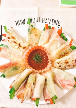 簡単！クリスマス☆餃子の皮でピザクレープ-レシピのメイン写真