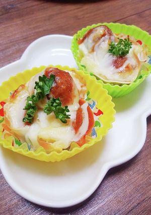 お弁当に☆ミートボールのマヨチー焼き-レシピのメイン写真