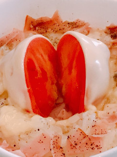 丸ごとトマトの、トマトチーズハムごはん!-レシピのメイン写真