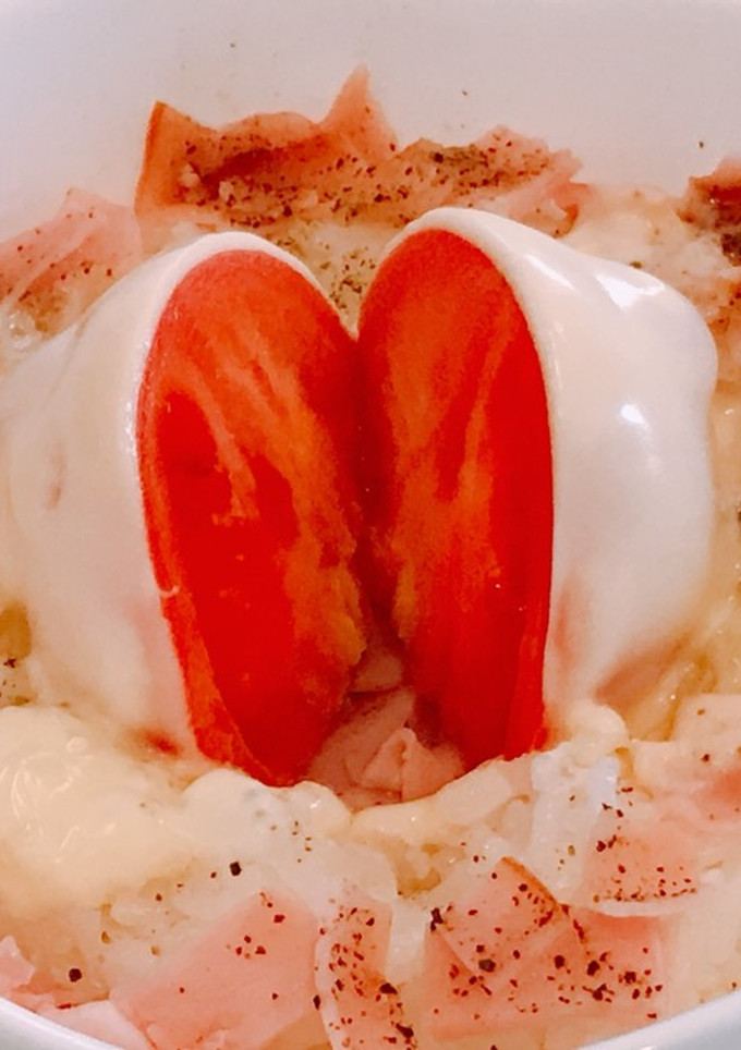丸ごとトマトの、トマトチーズハムごはん！-レシピのメイン写真