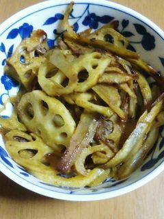 れんこんとごぼうのカレーきんぴら-レシピのメイン写真