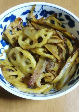 れんこんとごぼうのカレーきんぴら-レシピのメイン写真