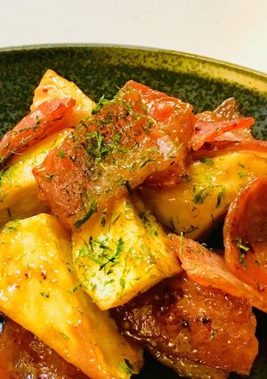 揚げ芋＆ベーコンのオイマヨソース-レシピのメイン写真
