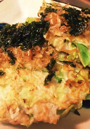 ヘルシー!キャベツと蓮根のお好み焼き風-レシピのメイン写真