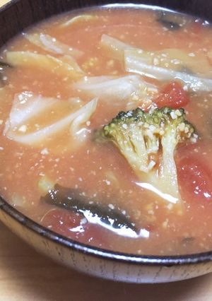 とまと缶でお味噌汁-レシピのメイン写真