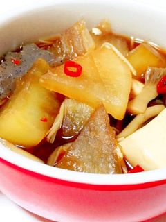 大根・きのこ・こんにゃくの甘辛煮*-レシピのメイン写真