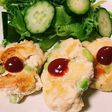 鶏むね肉とチーズの落とし焼き