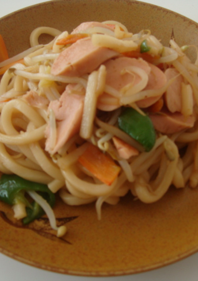 おさかなソーセージDE焼うどん-レシピのメイン写真