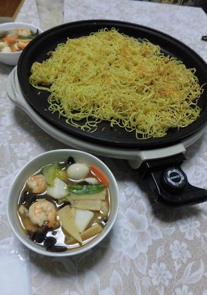 ホットプレートで！海鮮あんかけ焼きそば-レシピのメイン写真