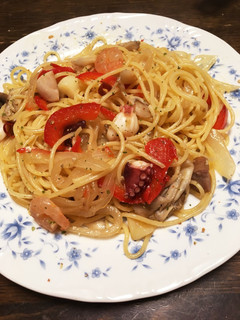 アヒージョの後に…塩麹入りパスタ!-レシピのメイン写真