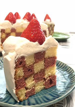 苺のダミエ*ケーキ*サン・セバスチャン-レシピのメイン写真