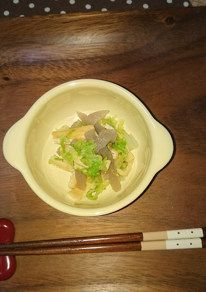 ヘルシー！蒟蒻と白菜の和え物-レシピのメイン写真
