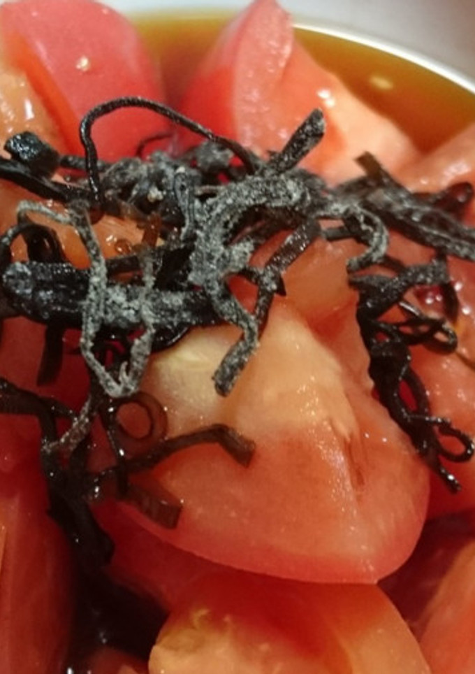 【簡単おつまみ】トマトの和風あえ-レシピのメイン写真