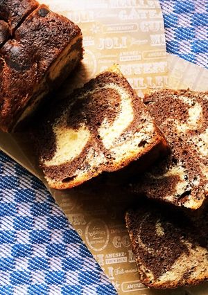 ＊基本！チョコマーブルパウンドケーキ＊-レシピのメイン写真