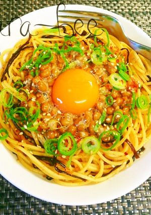簡単激ウマ♡食べラー塩こんぶ納豆パスタ-レシピのメイン写真