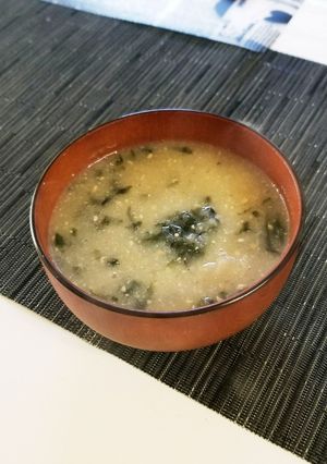 すりおろしレンコンと海苔の味噌汁-レシピのメイン写真