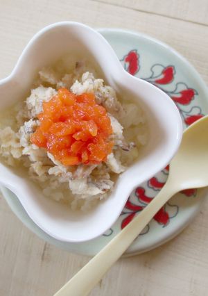 【離乳食初期】蒸し魚の野菜のせ-レシピのメイン写真