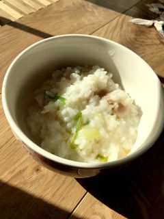風邪に!豚肉と長ネギの簡単中華粥♡-レシピのメイン写真