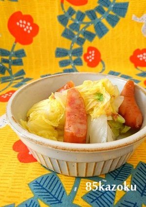 白菜とウィンナーのおかか煮-レシピのメイン写真