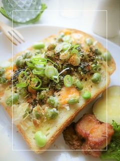 枝豆×ミモレットの胡麻おかかトースト-レシピのメイン写真