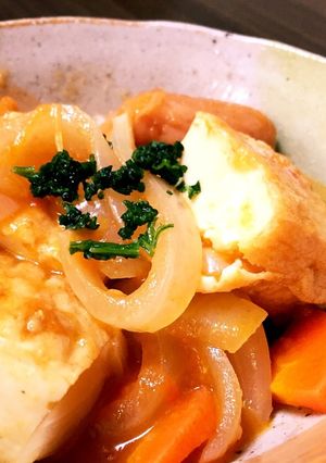 厚揚げとウインナーのトマト煮-レシピのメイン写真