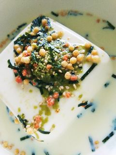 5分。ダイエット豆乳豆腐茶漬け-レシピのメイン写真