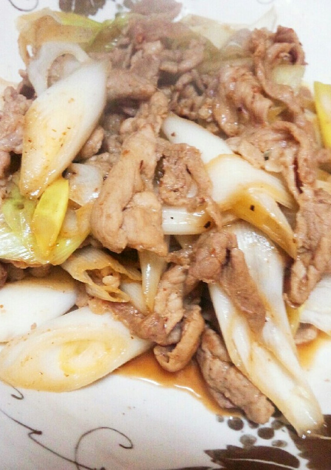 シンプルが勝ち。豚肉とネギ炒め-レシピのメイン写真
