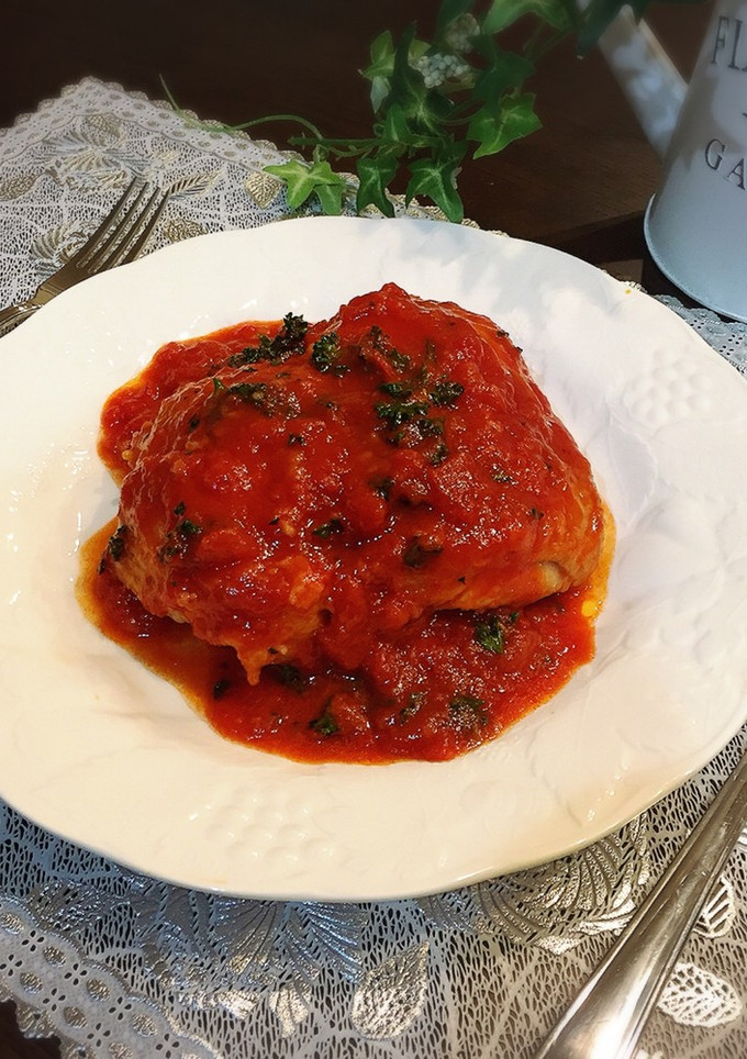 とにかく簡単！鶏肉のトマト煮込み♡-レシピのメイン写真