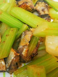 セロリと鰯の味噌炒め-レシピのメイン写真